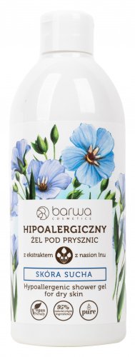 BARWA - BARWA HIPOALERGICZNA - Hipoalergiczny żel pod prysznic z ekstraktem z lnu - Skóra sucha