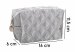Inter-Vion - Silver, quilted cosmetic pencil case - Gold&Black&Silver - 418 033