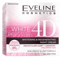 Eveline Cosmetics - WHITE PRESTIGE 4D - Whitening & Regenerating Night Cream - Wybielająco-regenerujący krem do twarzy na noc - 50 ml