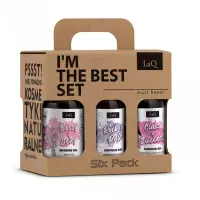 LaQ - Six Pack - Sześciopak Damski - Zestaw 6 mini żeli pod prysznic dla kobiet - 2 x Piwonia 100 ml + 2 x Magnolia 100 ml + 2 x Niezapominajka 100 ml  