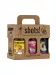 LaQ - SHOTS! - Clean Pack Six Pack - Set of 6 mini shower gels - 1 x Różowy w Ch! 100 ml + 1 x Szwagier 100 ml + 1 x Passat Sąsiada 100 ml + 1 x Gwiezdny Pył 100 ml + 1 x Czym Chata Bogata 100 ml + 1 x Krwawa Mary 100 ml 
