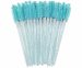 Clavier - Crystal Brushes for Eyelashes - Jednorazowe szczoteczki do rzęs i brwi - Brokatowe turkusowe - 50 sztuk