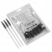 Clavier - Crystal Brushes for Eyelashes - Jednorazowe szczoteczki do rzęs i brwi - Brokatowe czarne - 50 sztuk