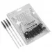 Clavier - Crystal Brushes for Eyelashes - Jednorazowe szczoteczki do rzęs i brwi - Brokatowe czarne - 50 sztuk