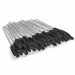 Clavier - Crystal Brushes for Eyelashes - Jednorazowe szczoteczki do rzęs i brwi - Brokatowe czarne - 50 sztuk