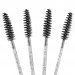 Clavier - Crystal Brushes for Eyelashes - Jednorazowe szczoteczki do rzęs i brwi - Brokatowe czarne - 50 sztuk