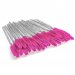 Clavier - Crystal Brushes for Eyelashes - Jednorazowe szczoteczki do rzęs i brwi - Brokatowe bordowe - 50 sztuk