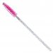Clavier - Crystal Brushes for Eyelashes - Jednorazowe szczoteczki do rzęs i brwi - Brokatowe bordowe - 50 sztuk