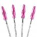 Clavier - Crystal Brushes for Eyelashes - Jednorazowe szczoteczki do rzęs i brwi - Brokatowe bordowe - 50 sztuk