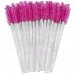 Clavier - Crystal Brushes for Eyelashes - Jednorazowe szczoteczki do rzęs i brwi - Brokatowe bordowe - 50 sztuk