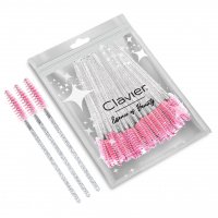 Clavier - Crystal Brushes for Eyelashes - Glitter light pink - 50 pieces