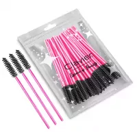 Clavier - Eyelash Brushes - Light pink-black - 50 pieces