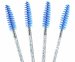 Clavier - Crystal Brushes for Eyelashes - Jednorazowe szczoteczki do rzęs - Brokatowe niebieskie - 50 sztuk