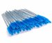 Clavier - Crystal Brushes for Eyelashes - Jednorazowe szczoteczki do rzęs - Brokatowe niebieskie - 50 sztuk