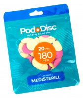 Clavier - MEDISTERILL - PodoDisc - Sanding Paper Disc - Wymienne nakładki ścierne na dysk pedicure - rozm. M - 20 mm - 180 grit. - 50 szt.