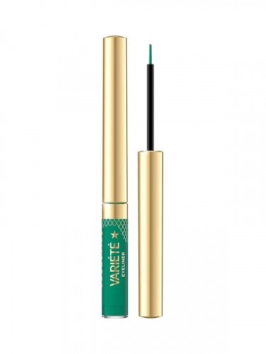 Eveline Cosmetics - Variete - Eyeliner - Kolorowy, woodoodporny eyeliner w płynie - 2,8 ml  - 06 PEACOCK GREEN