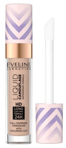 Eveline Cosmetics - Liquid Camouflage - Waterproof Formula - Wodoodporny korektor kamuflujący z kwasem hialuronowym - 7 ml - 06 MEDIUM BEIGE 
