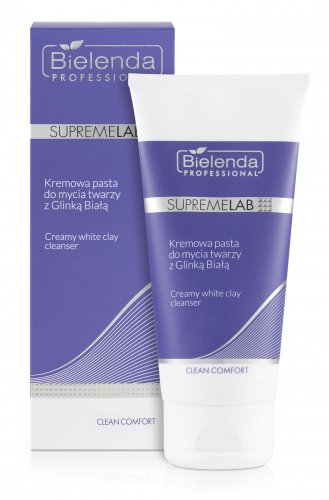 Bielenda Professional - SUPREMELAB - Clean Comfort - Creamy White Clay Cleanser - Kremowa pasta do mycia twarzy z białą glinką - 150 ml