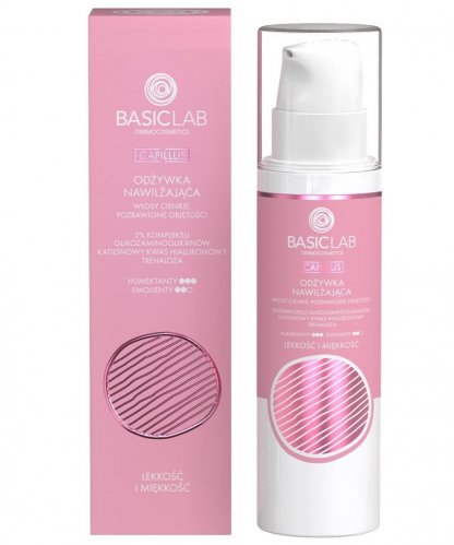 BASICLAB - CAPILLUS - Hydrating Contitioner - Nawilżająca odżywka do włosów cienkich i bez objętości - Lekkość i miękkość - 250 ml