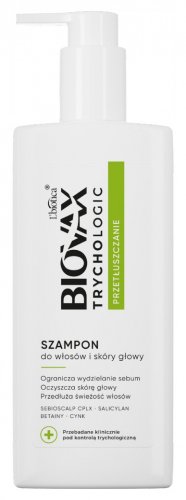 BIOVAX - TRYCHOLOGIC Przetłuszczanie - Szampon do włosów i skóry głowy - Na przetłuszczanie - 200 ml