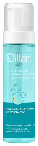 Oillan - AVENA OIL ACTIVE - Moisturizing Foam for Washing Face, Body and Hair - 200 ml