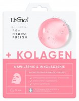 L'Biotica - PGA HYDRO FUSION + KOLAGEN - Nawilżająco-wygładzająca hydrożelowa maska do twarzy z kolagenem - 1 szt.