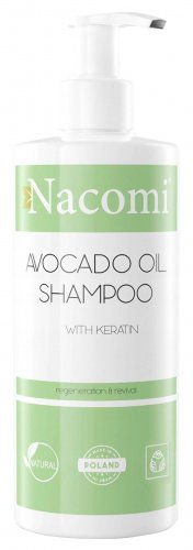 Nacomi - AVOCADO OIL - Shampoo - Szampon do włosów z keratyną i olejem avocado - 250 ml