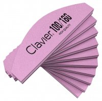 Clavier - Zestaw 10 mini polerek do paznokci - Buffer Łódka 100/180 Róż