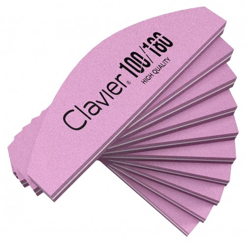 Clavier - Set of 10 mini nail polishers - Buffer Boat 100/180 Pink