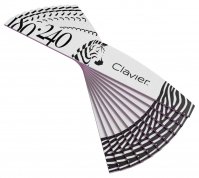 Clavier - Zestaw 10 pilników do paznokci - Zebra Łódka 180/240