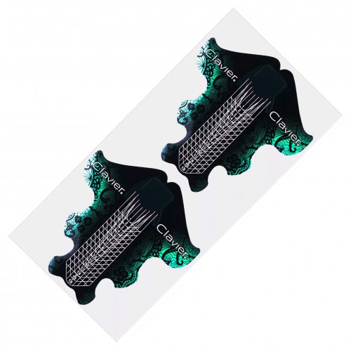 Clavier - Nail extension templates - Green - 100 pieces