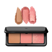 KIKO Milano - MULTI FINISH TRIO - Blush & Bronzer Face Palette - Paleta do konturowania twarzy - 7 g - 01 Coral - 01 Coral