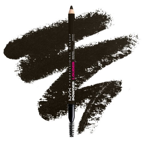 NYX Professional Makeup - Powder Louder Eyebrow Pencil - Kredka do brwi ze szczoteczką - 1,15 g - 09 Black 