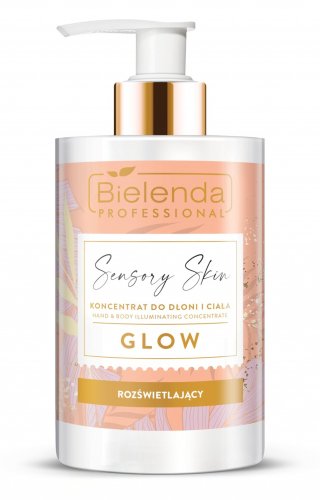 Bielenda Professional - Sensory Skin - Hand & Body Illuminating Concentrate - Rozświetlający koncentrat do dłoni i ciała - GLOW - 300 ml 