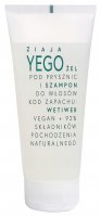 ZIAJA - YEGO - Żel pod prysznic i szampon do włosów - Wetiwer - 200 ml