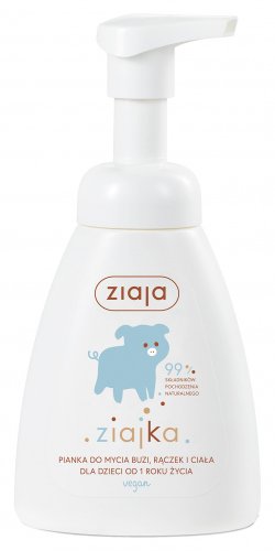 ZIAJA - ZIAJKA - Foam for Washing Face, Hands and Body for Children - 250 ml