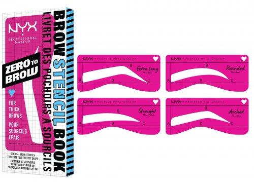 NYX Professional Makeup - Zero To Brow - Brow Stencil Book - Szablony do brwi - FOR THICK BROWS