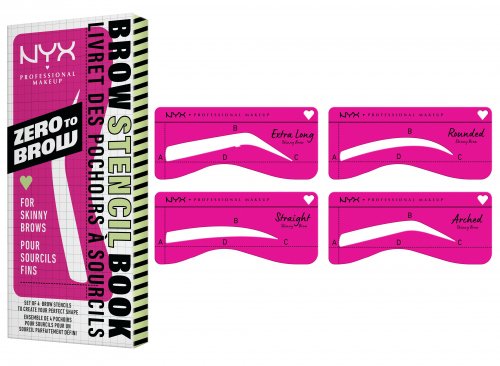 NYX Professional Makeup - Zero To Brow - Brow Stencil Book - Szablony do brwi - FOR SKINNY BROWS