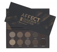 AFFECT - COLOUR BROW COLLECTION - PRESSED EYEBROW SHADOWS PALETTE - Paleta 10 cieni prasowanych do brwi 