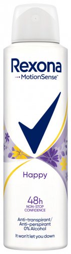 Rexona - MOTIONSENSE - Happy 48H Anti-Perspirant - Spray Antiperspirant for Women - 150 ml