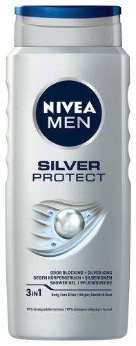 Nivea - MEN - SILVER PROTECT - Shower Gel - Żel pod prysznic 3w1 - 500 ml
