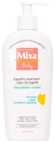 Mixa - BABY - 2in1 Mild Shampoo and Bath Lotion - Sensitive and Delicate Skin - 250 ml