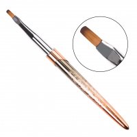 Clavier - Oval brush for manicure, gel and acrylic gel No. 5 - 12 mm - Copper