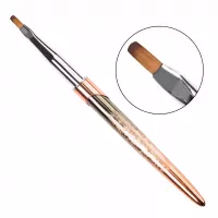 Clavier - Owalny pędzelek do manicure, żelu i akrylożelu Nr 5 - 12 mm - Miedziany