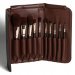 INGLOT - BRUSH SET IN CASE - CHOCOLATE - Set of 10 makeup brushes + case