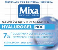 Mixa - HYALUROGEL NIGHT - Moisturizing Sleeping Pack for Sensitive Skin