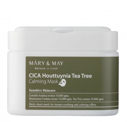 Mary&May - Cica Houttuynia Tea Tree - Calming Mask - Set Face Masks - 30 pieces