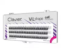 Clavier - V&L Shape Cat Eyelashes - Eyelash Clusters - Curl L - 120 pieces 