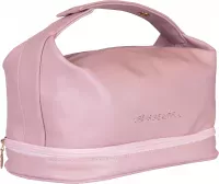 Inter-Vion - Women's handbag-shaped cosmetic bag with brush organizer - Powder pink - 418 019