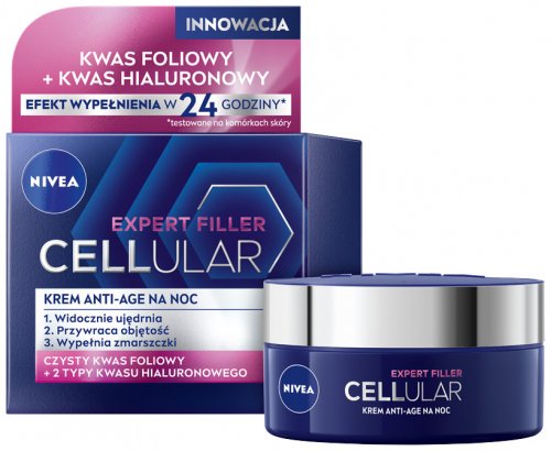 Nivea - Cellular - Expert Filler - Anti-Age Night Cream - 50 ml